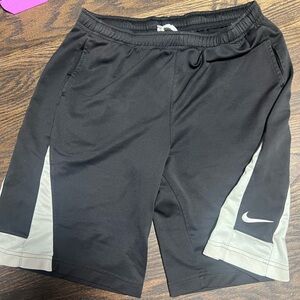 Nike Kids Black Shorts with Gray Panels